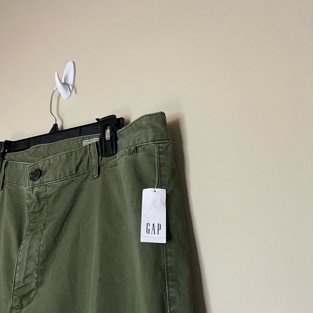 NWT Gap High Rise Stride Ankle Khaki Olive Green - Picture 5 of 11
